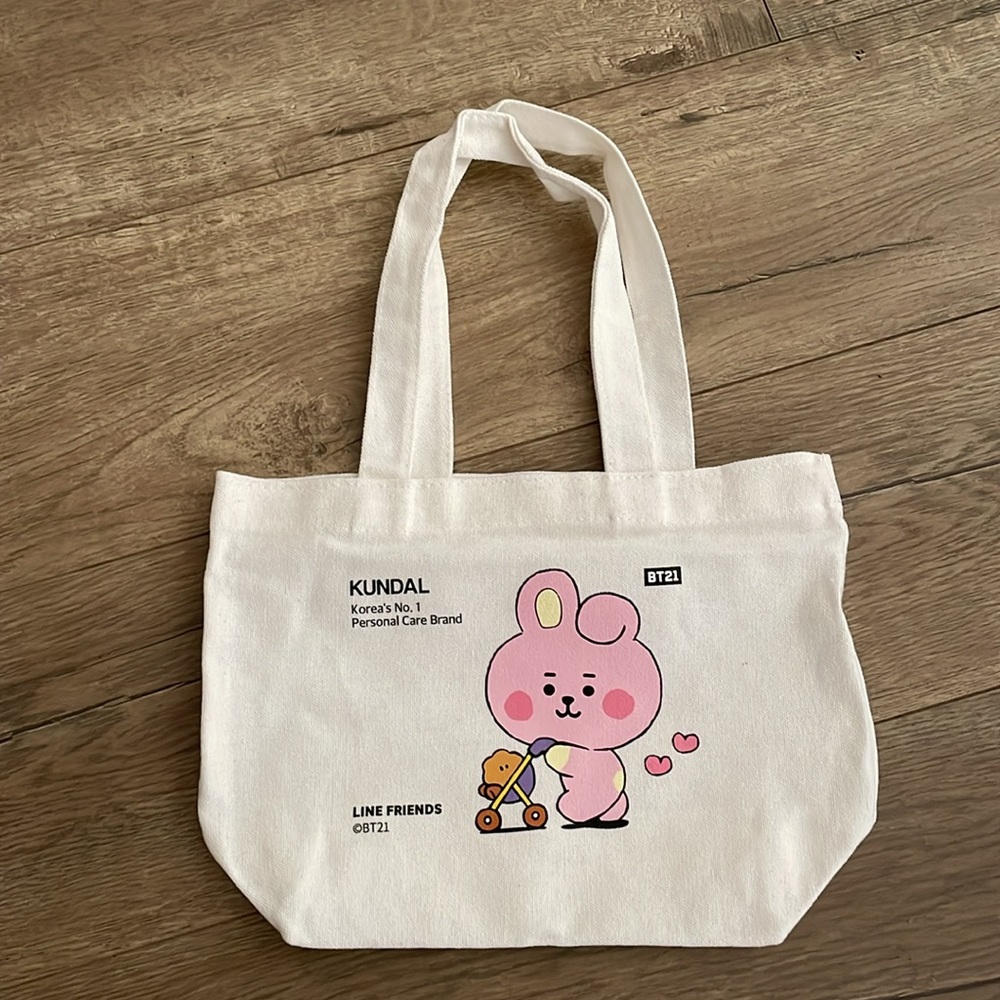 NEW BT21 X KUNDAL Cooky mini tote eco friendly bag